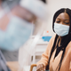 Black woman at doctor